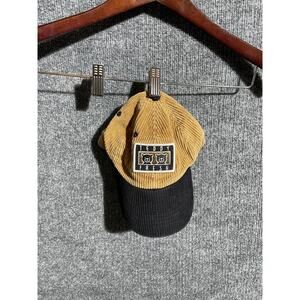 Teddy Fresh Hat Cap Strap Back Tan Black Corduroy Patch Embroidered Mens